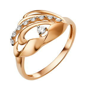 Кольцо из золота 585 пробы DINASTIA 012251-1102
