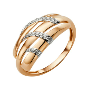 Кольцо из золота 585 пробы с фианитом DINASTIA 012181-1102