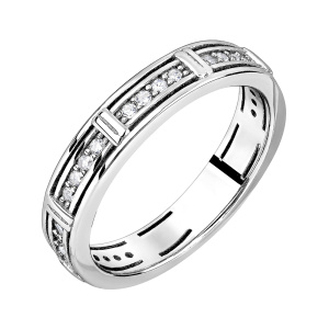 Кольцо из серебра 925 пробы с фианитом JUVEDEL КЛ-5898