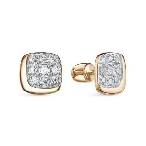 Серьги из золота 585 пробы с фианитом DEL'TA 0505813