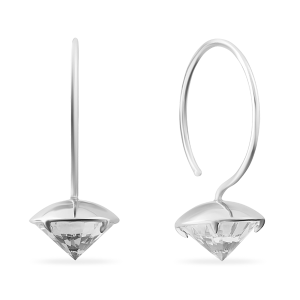 Серьги из серебра 925 пробы с фианитом SANIS 31-210795