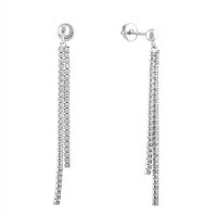 Серьги из серебра 925 пробы с фианитом SVETLOV И2-468-23-01