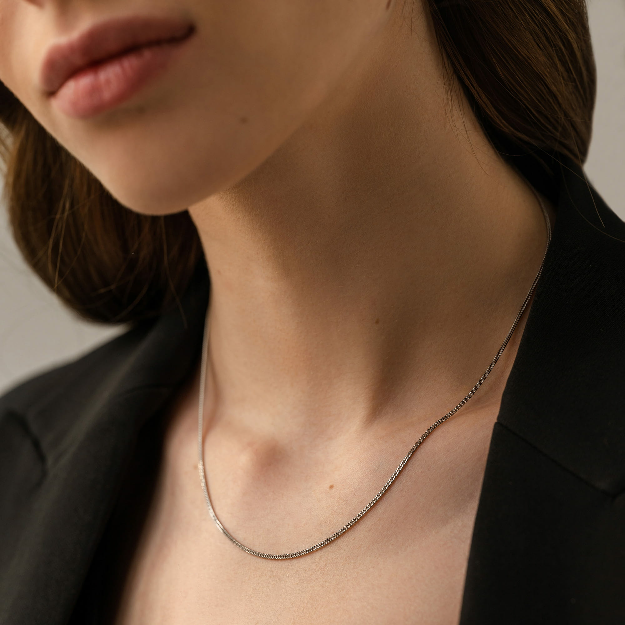 Цепь из серебра 925 пробы KRASTSVETMET НЦ 22-023Ю-3 d.0.30 