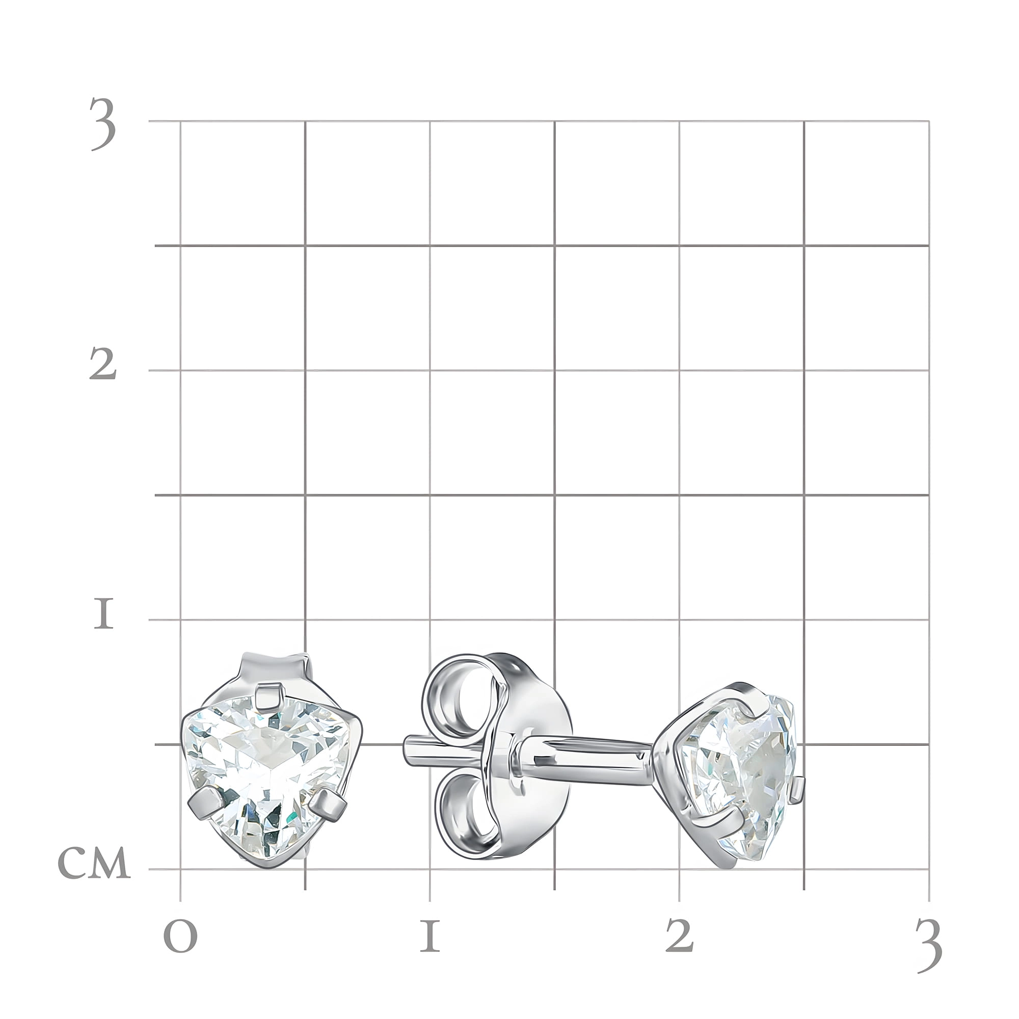 Серьги из серебра 925 пробы с фианитом TALANT 12-72-0001-29606 Серебро 925 пр.