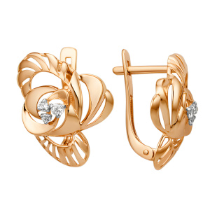 Серьги из золота 585 пробы DINASTIA 013052-1102