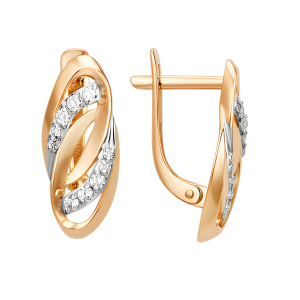 Серьги из золота 585 пробы DINASTIA 011942-1102