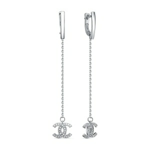 Серьги из серебра 925 пробы с фианитом SALAKATOV 421-10-711