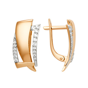 Серьги из золота 585 пробы DINASTIA 011992-1102