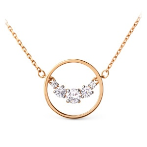 Колье из золота 585 пробы с фианитом DINASTIA 025388-1102