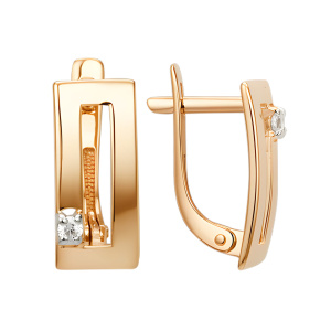 Серьги из золота 585 пробы DINASTIA 012002-1102