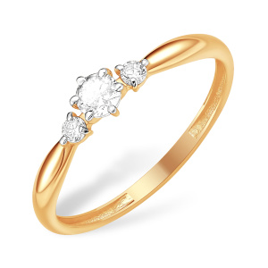 Кольцо из золота 585 пробы с фианитом EFREMOV К13219803