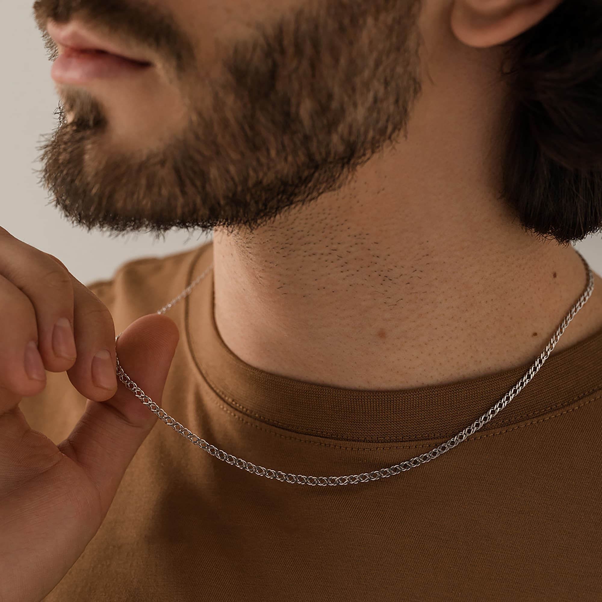 Цепь из серебра 925 пробы KRASTSVETMET НЦ 22-076Ю-3 d.0,50 Серебро 925 пр.
