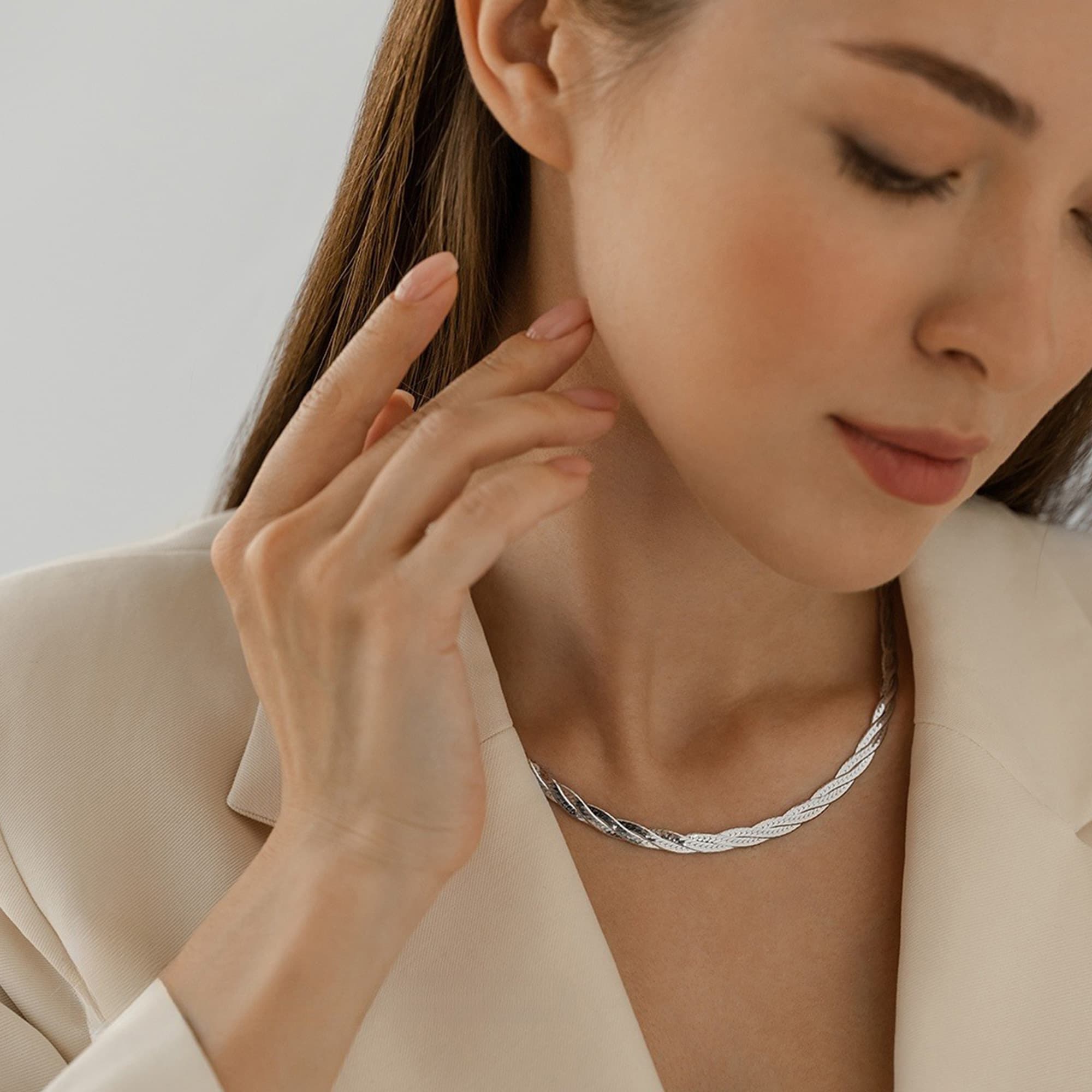 Цепь из серебра 925 пробы KRASTSVETMET НЦ 22-025Ю-3 d.0,50 Серебро 925 пр.