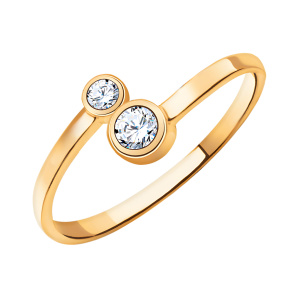 Кольцо из золота 585 пробы с фианитом ATOLL 10911