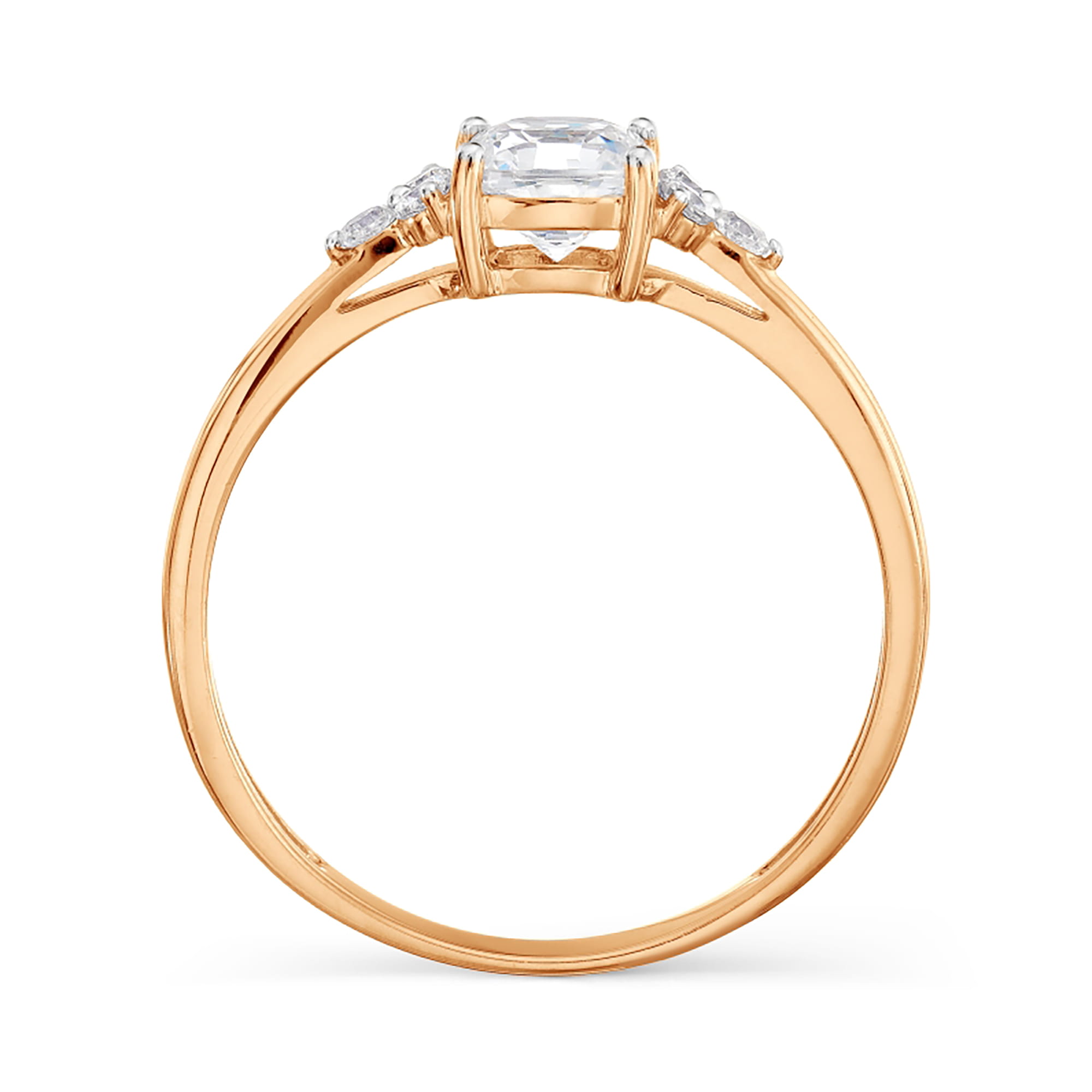 Кольцо из золота 585 пробы с фианитом KARATOV Т14201А350 