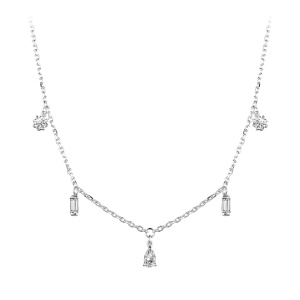 Колье из серебра 925 пробы с фианитом АЛЬКОР 06-3533/00КЦ-00