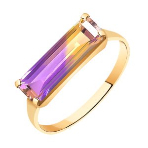 Кольцо из золота 585 пробы с аметрином ATOLL 90013к-Амн