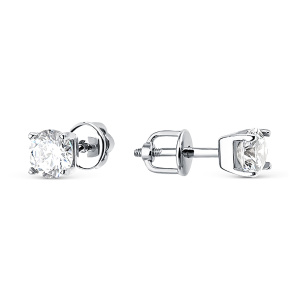 Серьги из серебра 925 пробы с фианитом АЛМАЗ-ХОЛДИНГ 3207015473