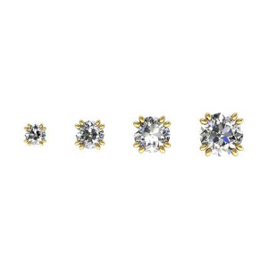 Серьги из золота 585 пробы с фианитом SANIS 01-214661