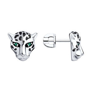 Серьги из серебра 925 пробы с эмалью SOKOLOV 94025891