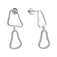 Серьги из серебра 925 пробы с фианитом SVETLOV И2-151-23-01