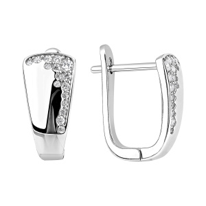 Серьги из серебра 925 пробы с фианитом JUVEDEL СЛ-5623