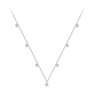 Колье из серебра 925 пробы с фианитом JUVEDEL ПР-2727