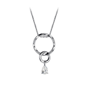 Колье из серебра 925 пробы с фианитом АЛЬКОР 06-2542/00СВ-00