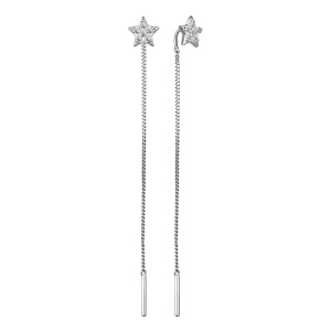 Серьги из серебра 925 пробы с фианитом АЛЬКОР 02-3356/00КЦ-00