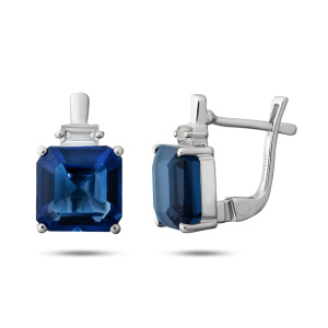 Серьги из серебра 925 пробы с танзанитом EVORA 653313