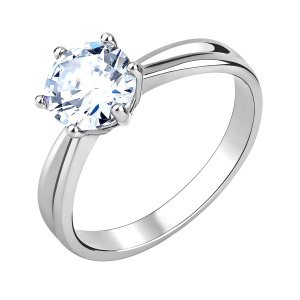 Кольцо из серебра 925 пробы с фианитом JUVEDEL КЛ-4259