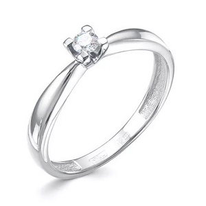 Кольцо из золота 585 пробы с бриллиантом ПЕРВАЯ БРИЛЛИАНТОВАЯ 1-743-20