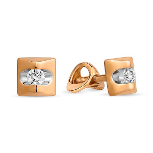 Серьги из золота 585 пробы с бриллиантом GRANT 0701193