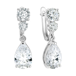 Серьги из серебра 925 пробы с фианитом TALANT 14-72-0001-14087