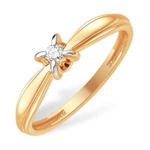 Кольцо из золота 585 пробы с бриллиантом EFREMOV К13119982