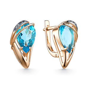 Серьги из золота 585 пробы КУЗНЕЦОВ ЮП 9021-2