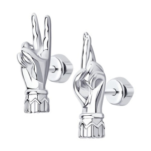 Серьги из серебра 925 пробы SOKOLOV 94024320