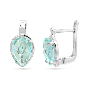Серьги из серебра 925 пробы с топазом EVORA 645501