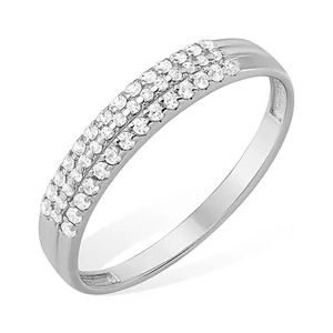 Кольцо из серебра 925 пробы с фианитом EFREMOV 1010015897-501
