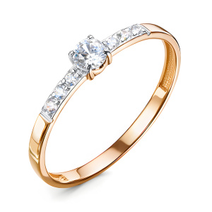 Кольцо из золота 585 пробы с фианитом DEL'TA 1105280