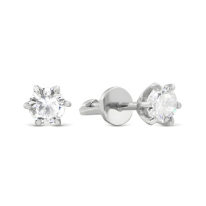Серьги из серебра 925 пробы с фианитом СЕРЕБРО РОССИИ 25014р200