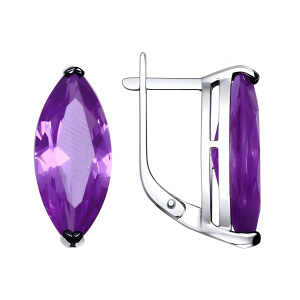Серьги из серебра 925 пробы с наноситалом SOKOLOV 92021458