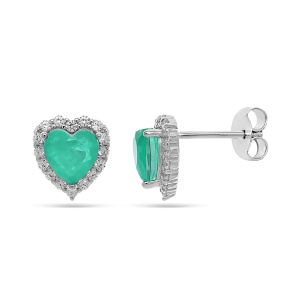 Серьги из серебра 925 пробы с турмалином EVORA 651445