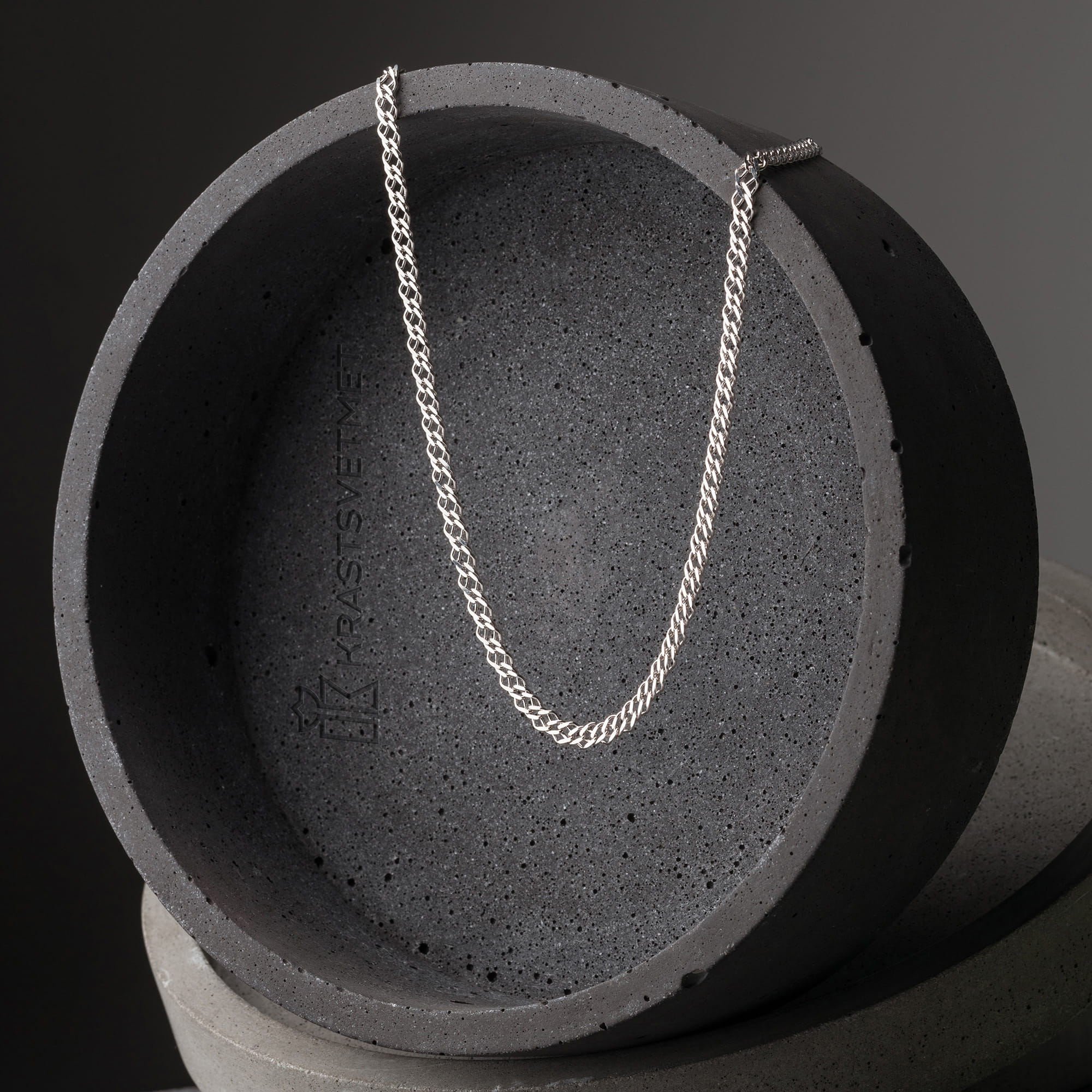 Цепь из серебра 925 пробы KRASTSVETMET НЦ 22-076Ю-3 d.0.70 Серебро 925 пр.
