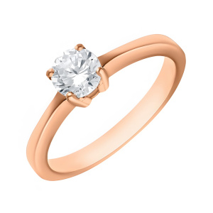 Кольцо из золота 585 пробы с фианитом ATOLL 1907