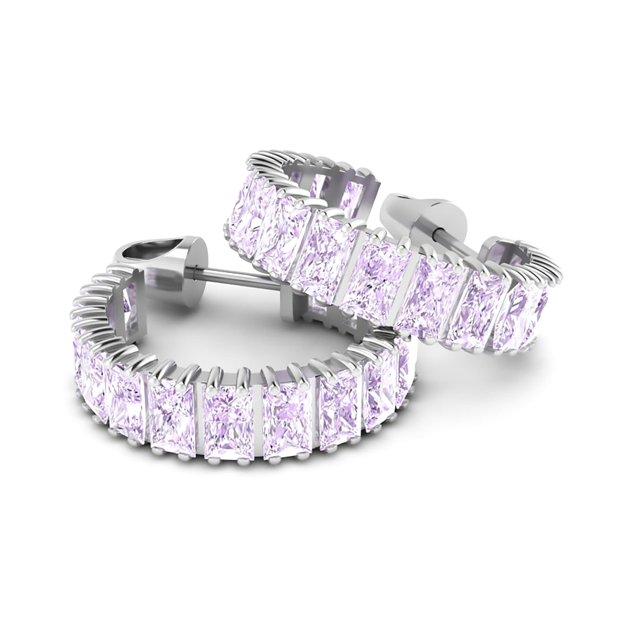 Серьги из серебра 925 пробы с фианитом COUPLE STUDIO 20101300_Baguette Серебро 925 пр.