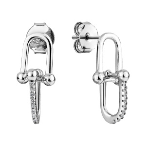 Серьги из серебра 925 пробы с фианитом JUVEDEL СЛ-799Л