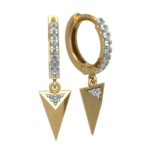 Серьги из золота 585 пробы с фианитом SANIS 01-216315
