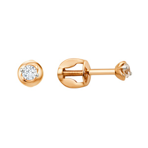 Серьги из золота 585 пробы DINASTIA 009012-1102