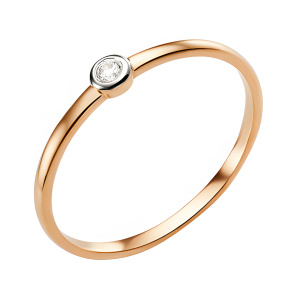 Кольцо из золота 585 пробы с фианитом DINASTIA 006851-1102